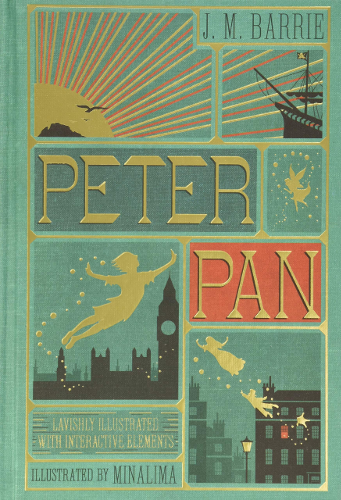 The cover of MinaLima's illustrated "Peter Pan" is shown.