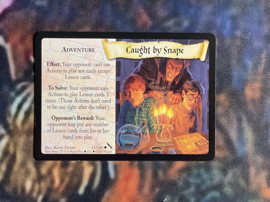 This is the Caught by Snape Adventure card.