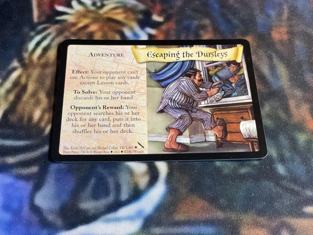 This is the Escaping the Dursleys Adventure card.