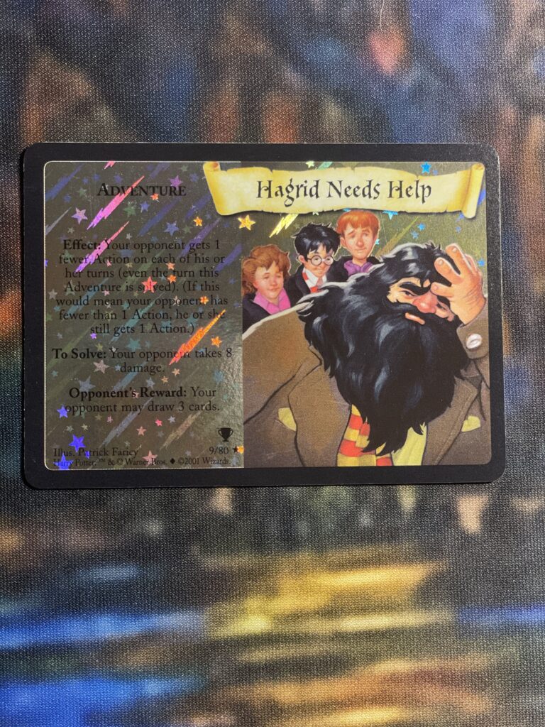 This is the Hagrid Needs Help Adventure card.