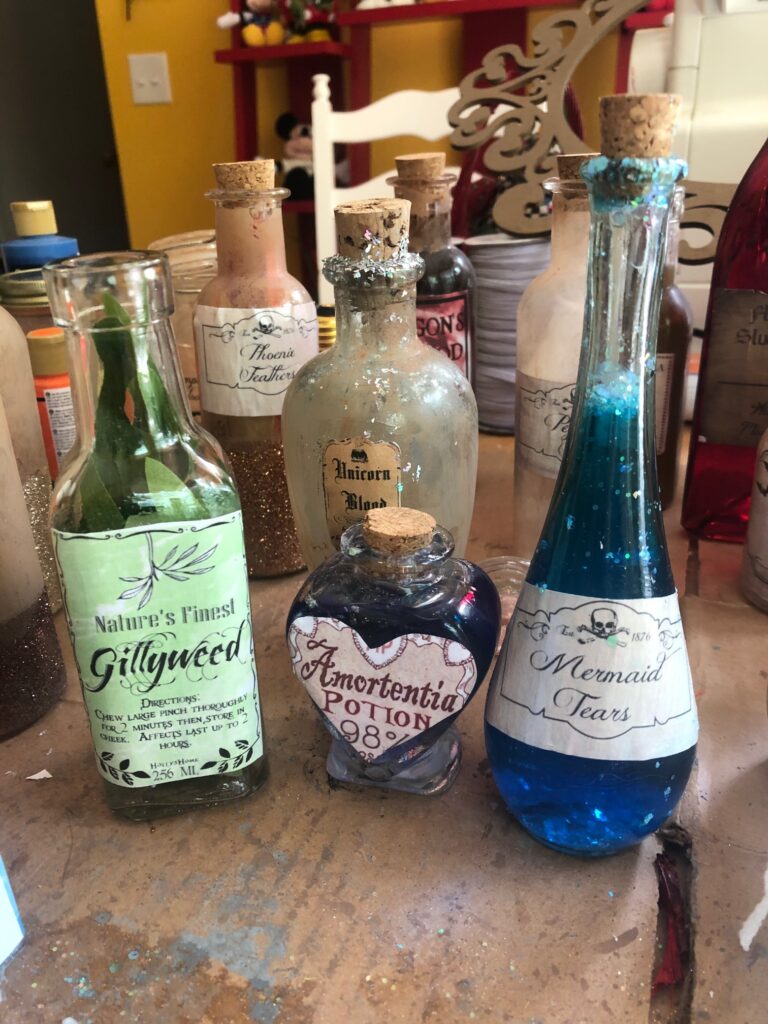 Making DIY Harry Potter Potions Bottles — Just Being Jayla 