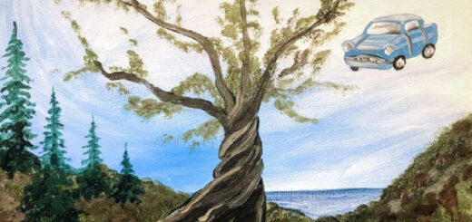 Painting of the Whomping Willow from Pinot's Pallette.