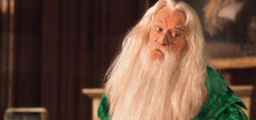 Albus Dumbledore in green robes