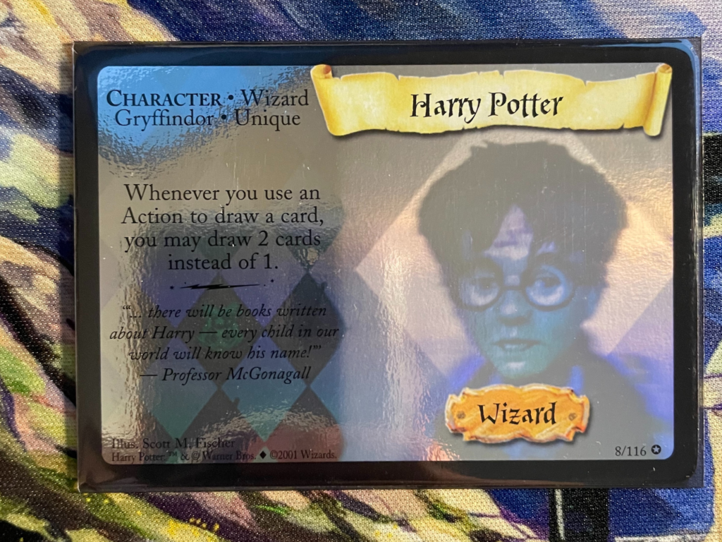 This is the Harry Potter character card for the HPTC game.