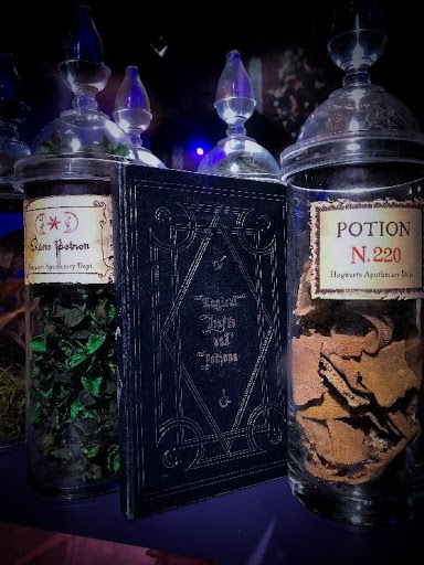 These potion bottle props can be found in the Photographic Exhibition in Covent Garden.