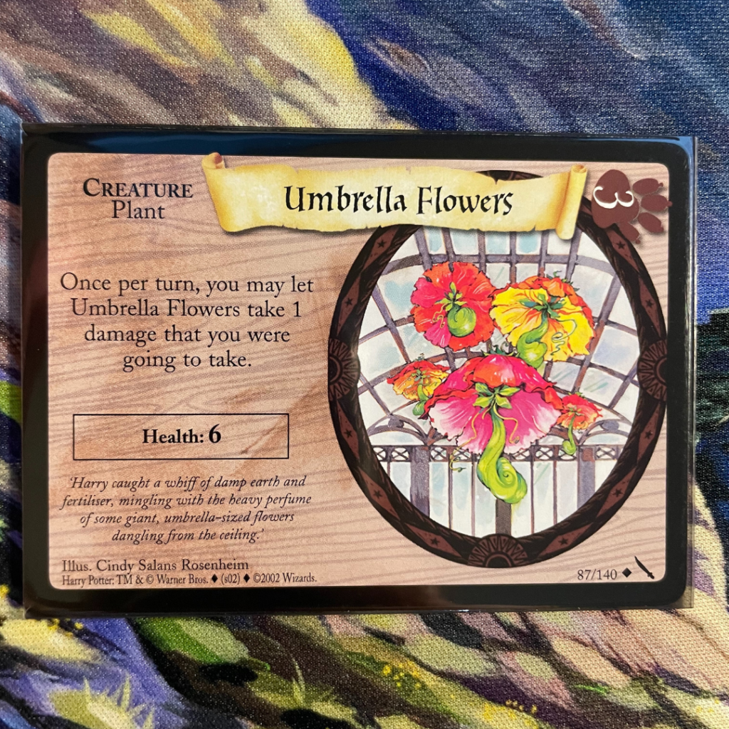These are umbrella flowers in HPTCG.