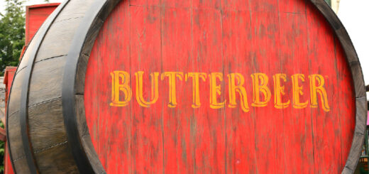 A red keg of butterbeer is shown.