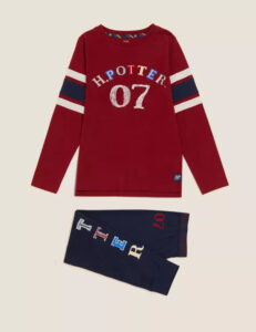 A shot of Quidditch print sleepwear by Marks and Spencer