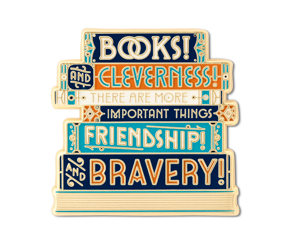 Stacked Books with Quote Pin
