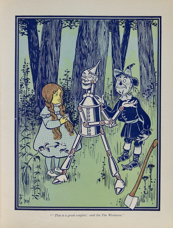 This is one of the original illustrations from the Wonderful Wizard of Oz.