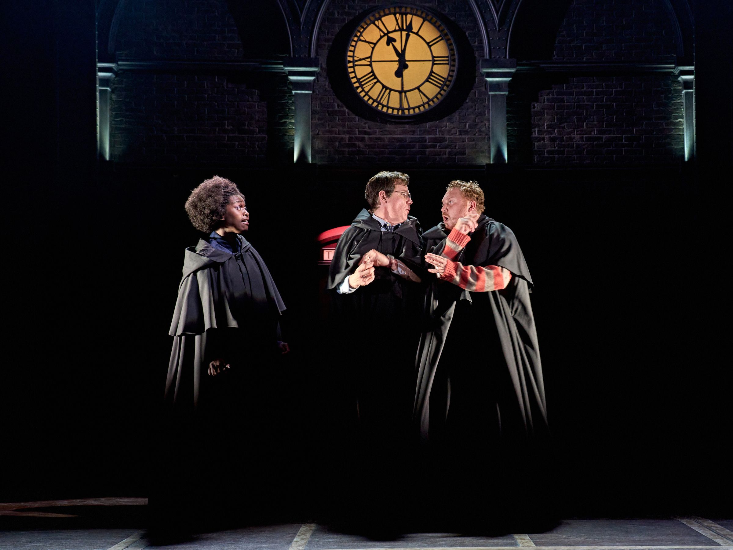 Harry, Ron, and Hermione in “Harry Potter and the Cursed Child” London