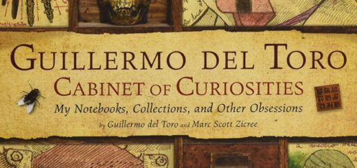 The cover of "Guillermo del Toro Cabinet of Curiosities: My Notebooks, Collections, and Other Obsessions" by Guillermo del Toro and Marc Zicree is displayed as a featured image.