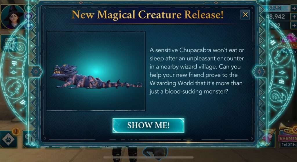 My Fair Chupacabra quest in "Harry Potter: Hogwarts Mystery"