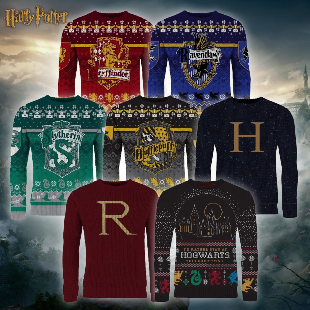 Merchoid's new "Harry Potter" Christmas jumper collection.
