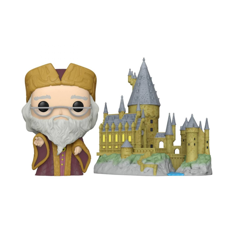 Anniversary Funko Pop! featuring Dumbledore and the Hogwarts Castle.
