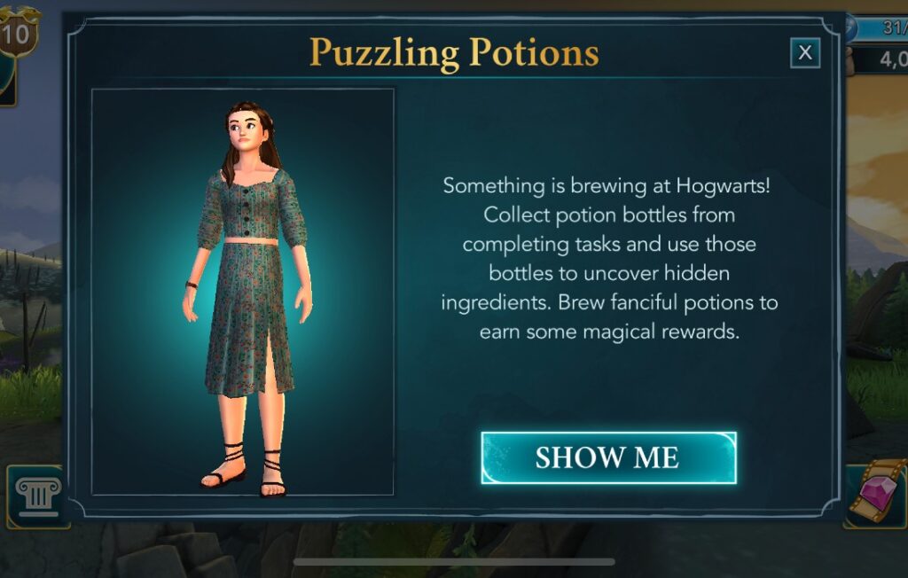 Puzzling Potions in "Harry Potter: Hogwarts Mystery"