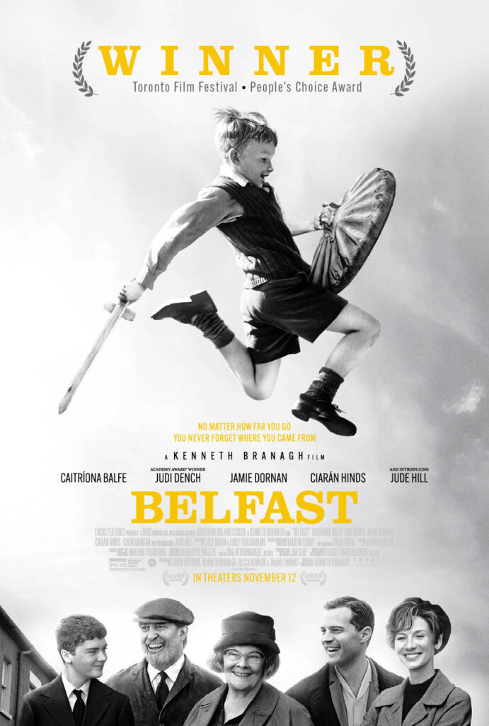 Written and directed by Sir Kenneth Branagh, "Belfast" was nominated for nine HCA Film awards, including Best Picture and Best Director.