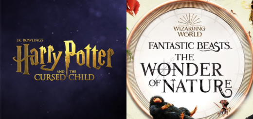 A featured image shows the logos for "Harry Potter and the Cursed Child" and "Fantastic Beasts: The Wonder of Nature" next to one another.