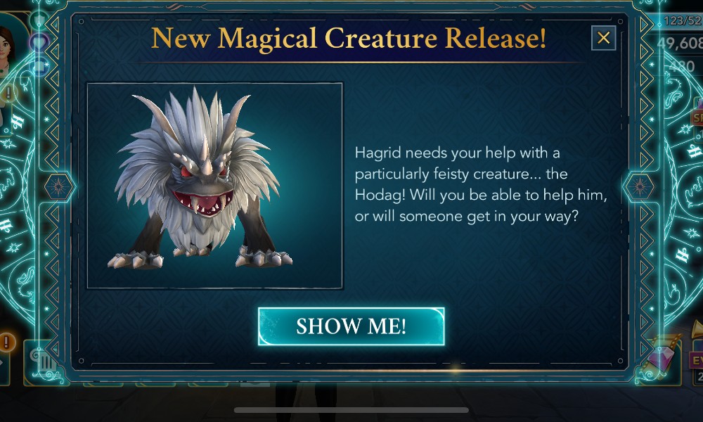 Magical Creature release for the hodag in "Harry Potter: Hogwarts Mystery"