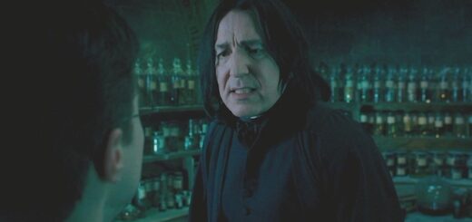 This is Snape teaching Harry Occlumency.
