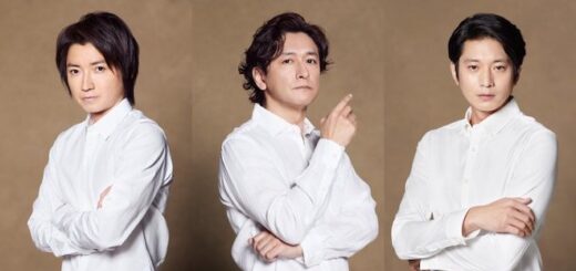 A photo of Tatsuya Fujiwara, Kanji Ishimaru, and Osamu Mukai who will share the role of Harry in the Tokyo production of "Harry Potter and the Cursed Child."