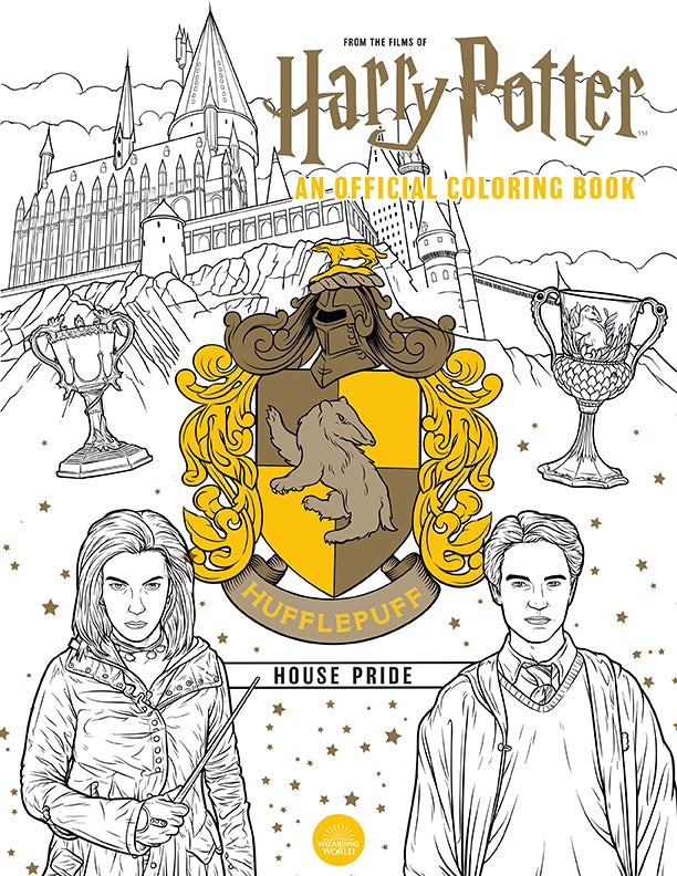 Harry Potter: Hufflepuff House Pride coloring book cover