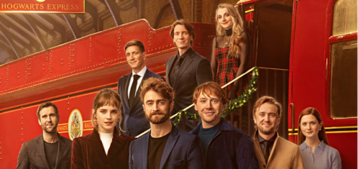 A featured image displays part of a promotional poster for "Harry Potter 20th Anniversary: Return to Hogwarts" that shows members of the "Harry Potter" cast posing with the Hogwarts Express.