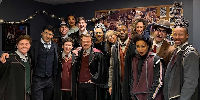 The cast of "Harry Potter and the Cursed Child" on Broadway including the first BIPOC actors to play Harry, Ginny, Delphie.