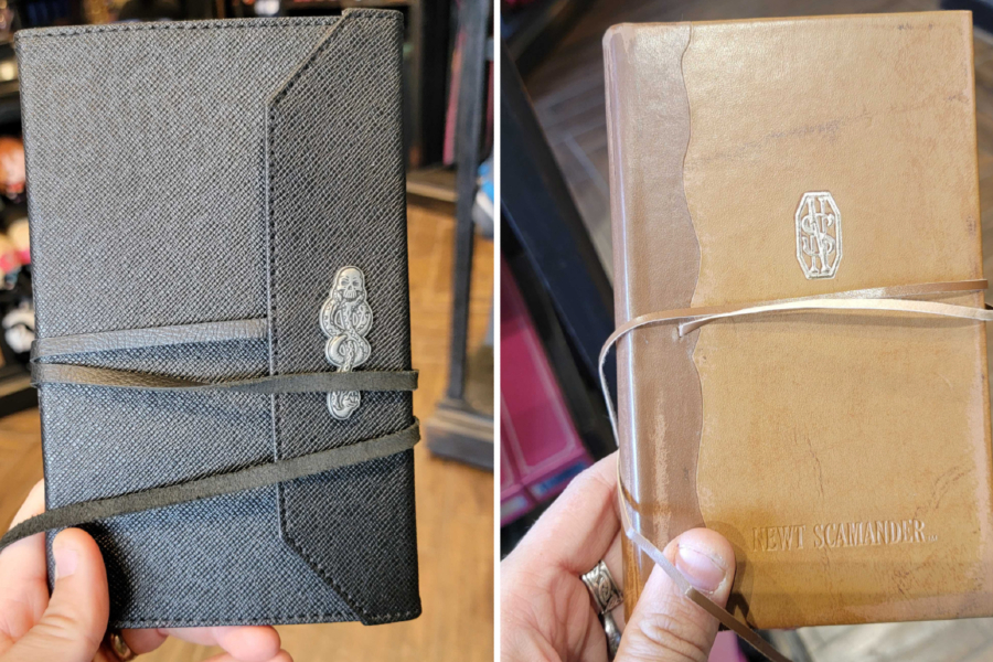 Pocket-sized Death Eater and Newt Scamander journals.