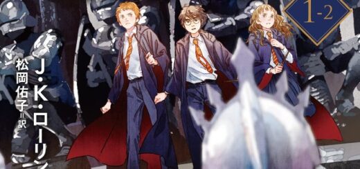 The cover of volume 1-2 of "Harry Potter and the Philosopher's Stone" features the golden trio during the giant wizard's chess game.