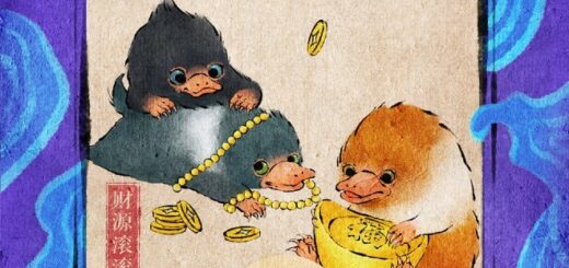 Baby Niffler design for virtual red packets in honor of the Lunar New Year