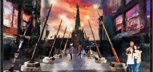 Artist's rendition of the Wizarding World wand installation in the Bullring in Birmingham