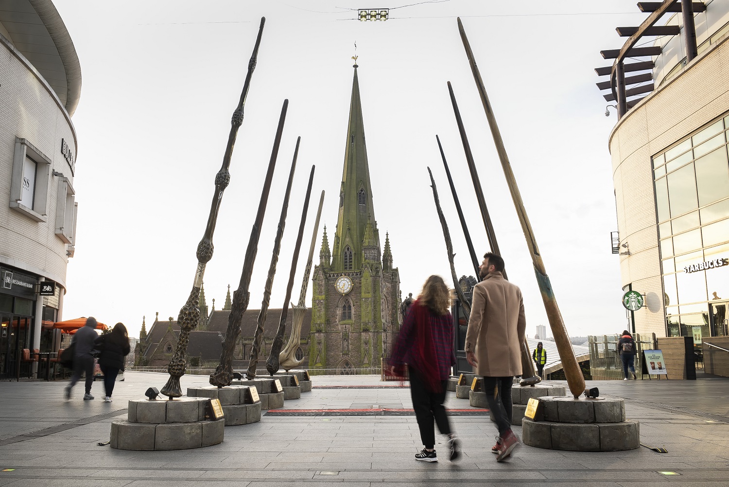 The Wizarding World wand installation appeared in Birmingham on March 11, 2022.