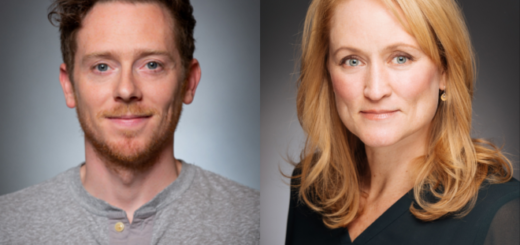 "Harry Potter and the Cursed Child" actors Steve Haggard (pictured in a headshot photo by Jeremy Daniel) and Angela Reed (pictured in a headshot photo by Manuel Harlan) are shown in a featured image.