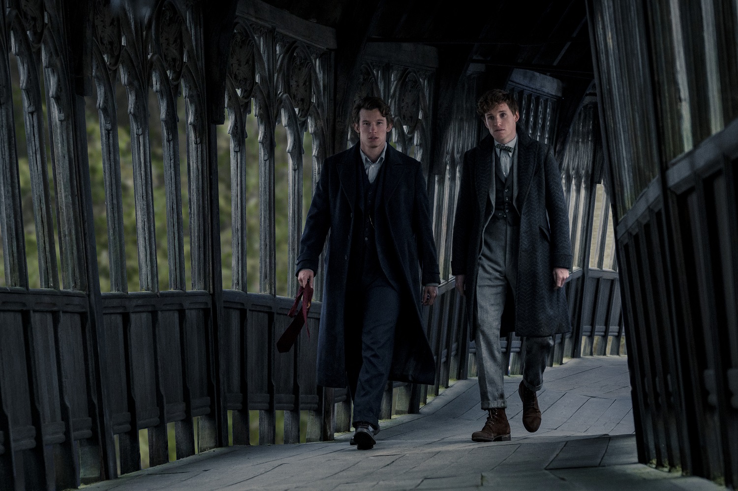 Secrets of Dumbledore_Theseus and Newt on bridge