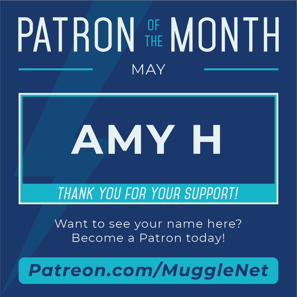 Patron of the Month, May, Amy H