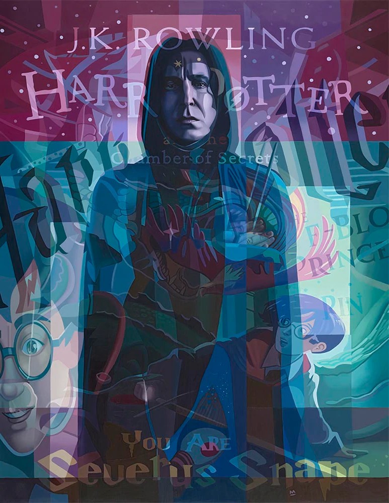 “Hypnotic Reveal” by Stuart McAlpine Miller shows the double life of Severus Snape.