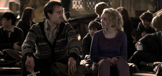 Neville Longbottom and Luna Lovegood sat together after the Battle of Hogwarts.