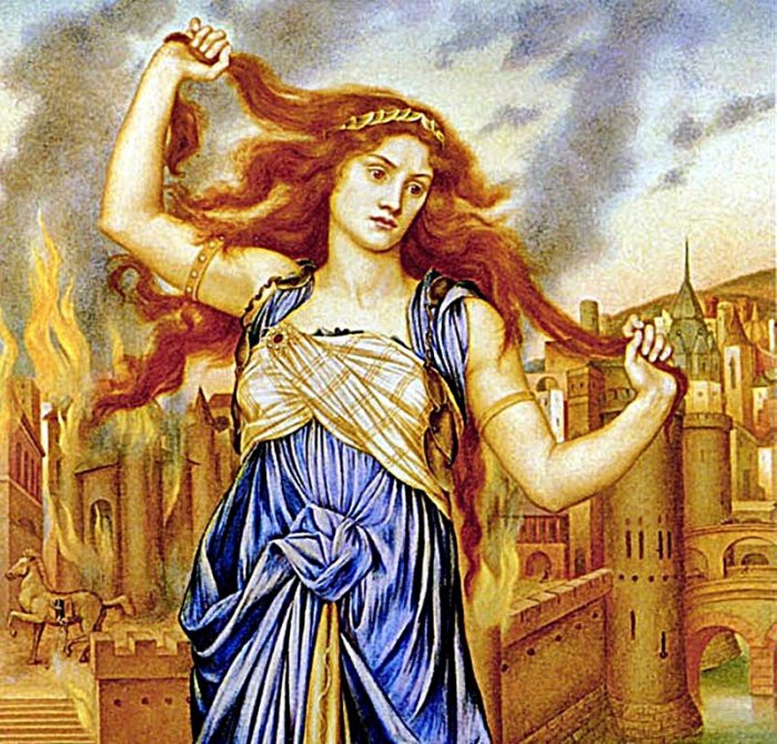 Painting of Cassandra from Greek Mythology