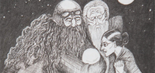 The author's original sketch of Dumbledore, Hagrid, and McGonagall with a baby Harry Potter will be included in the 25th anniversary edition of "Harry Potter and the Philosopher's Stone" from Bloomsbury.
