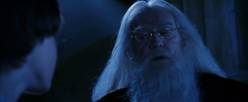 Richard Harris played Albus Dumbledore in the first two "Harry Potter" movies. Tragically, he would pass away just a month before the release of "Harry Potter and the Chamber of Secrets." 