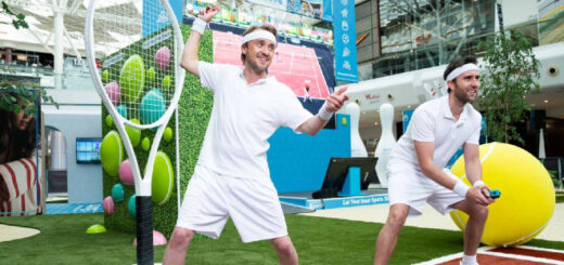 Tom Felton and Matthew Lewis playing on the new Nintendo Switch Sports