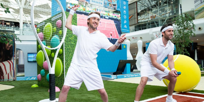 Tom Felton and Matthew Lewis playing on the new Nintendo Switch Sports
