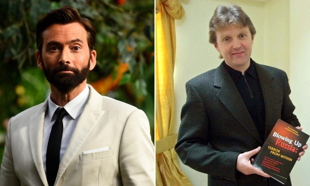 Side by side image of David Tennant and Alexander Litvinenko