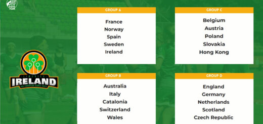 Infographic with group for tournament in Ireland