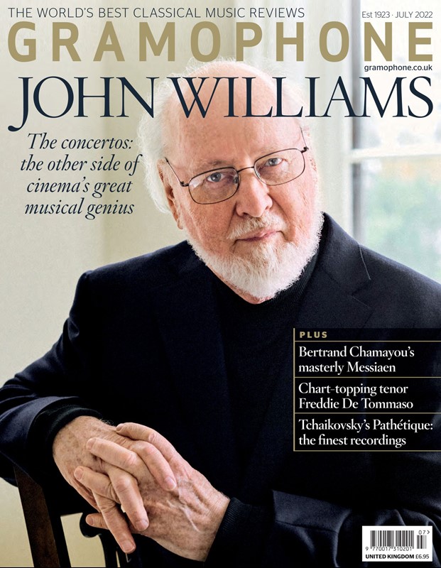 John Williams on the July cover of Gramophone.