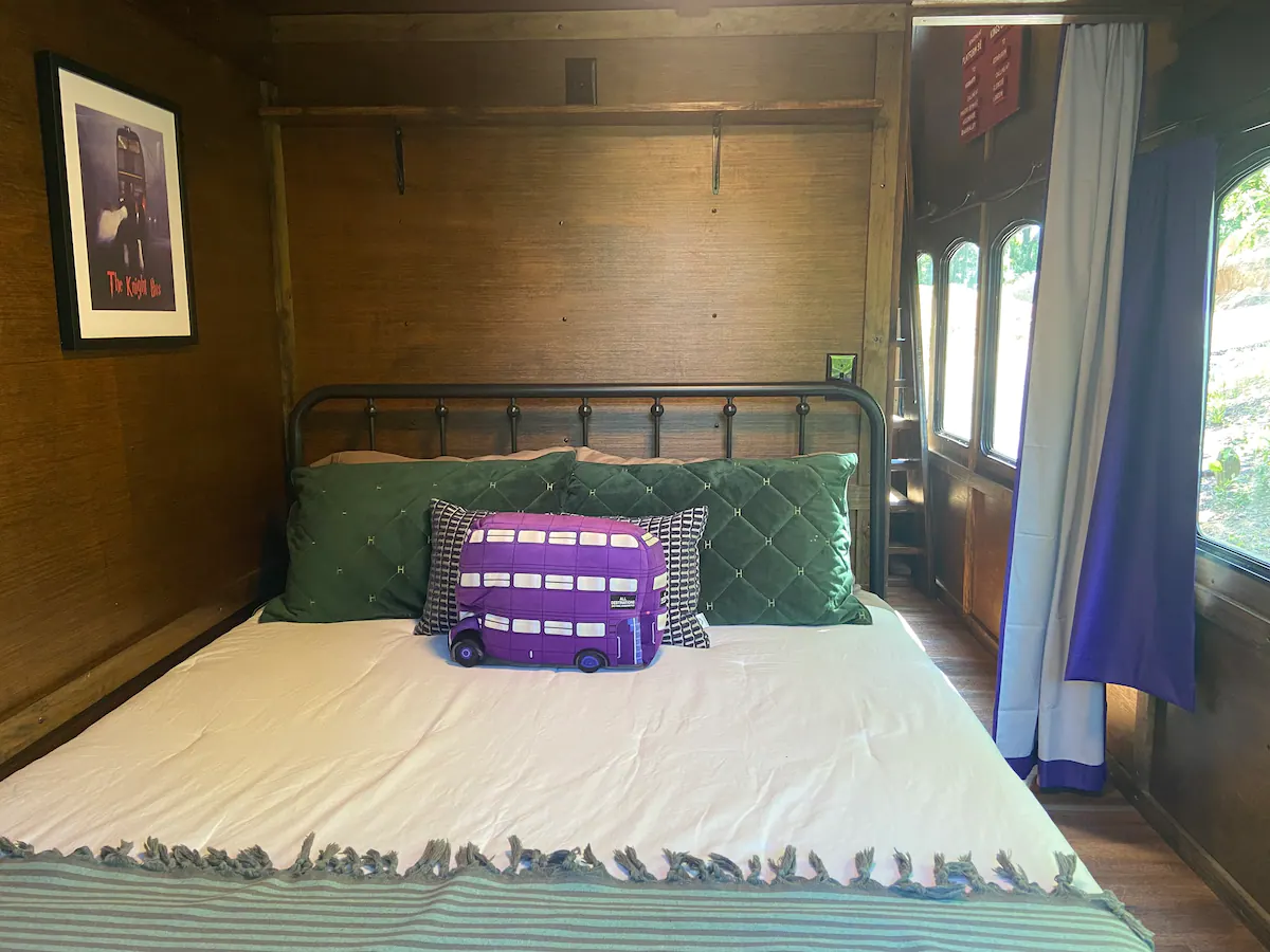 The second bedroom of the Wizard’s Trolley can be found on the lower level.