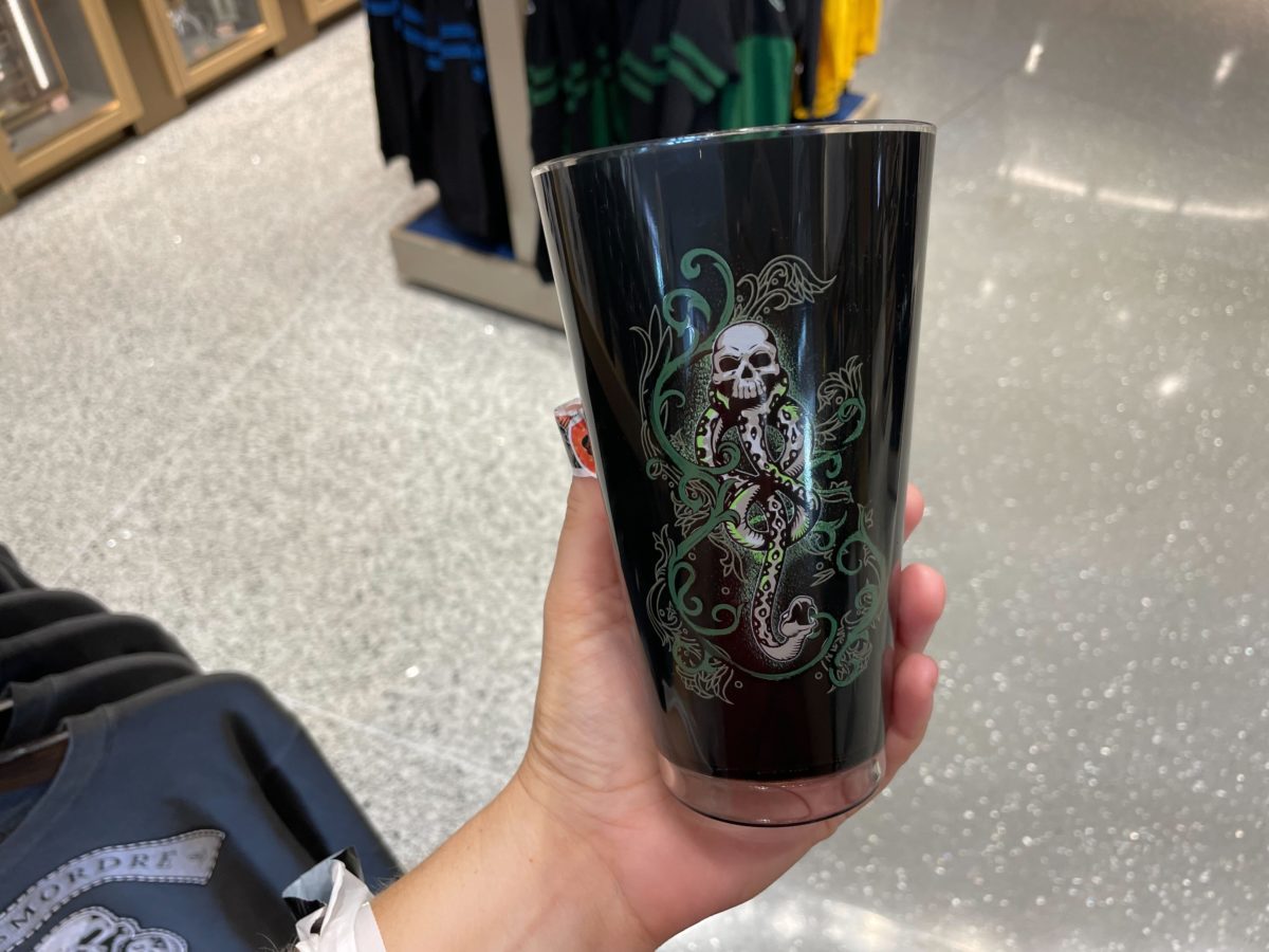 A new Dark Mark cup at Universal Orlando Resort features the Dark Mark on one side.