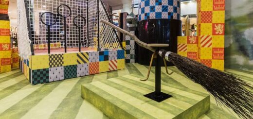 A Quidditch exhibit set up for Harry Potter: Celebrate Hogwarts in Abu Dhabi Mall.