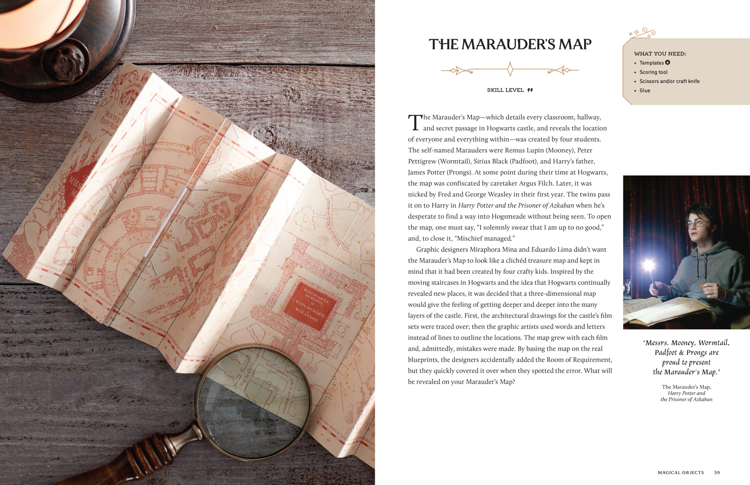 “Harry Potter: Magical Paper Crafts” features a Marauder’s Map craft.